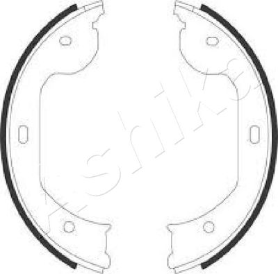 Brake Shoe Set, parking brake ASHIKA 55-00-0104