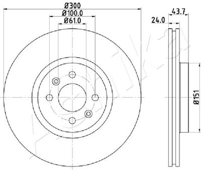 Brake Disc ASHIKA 60-00-0705