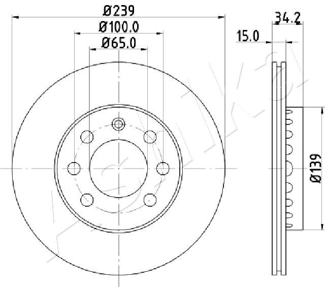 ASHIKA 60-00-0904 Brake Disc