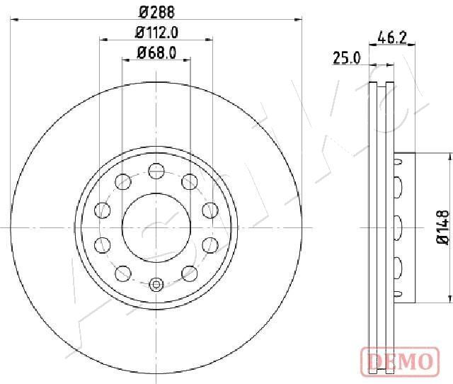 ASHIKA 60-00-0910C Brake Disc