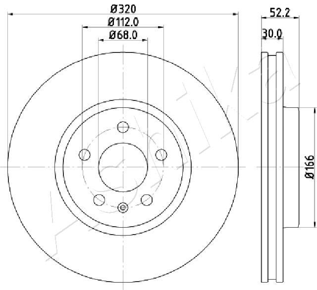 ASHIKA 60-00-0917 Brake Disc