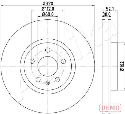 Brake Disc ASHIKA 60-00-0919C