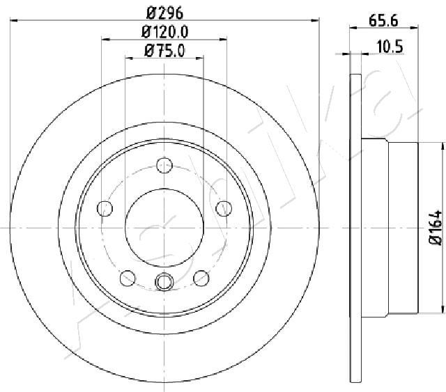 ASHIKA 61-00-0102 Brake Disc