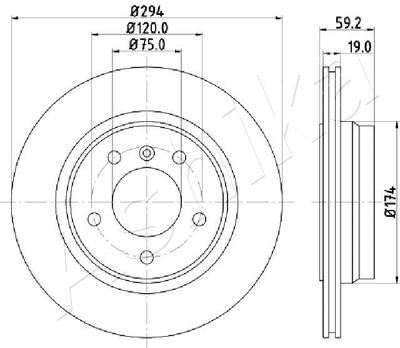 Brake Disc ASHIKA 61-00-0109