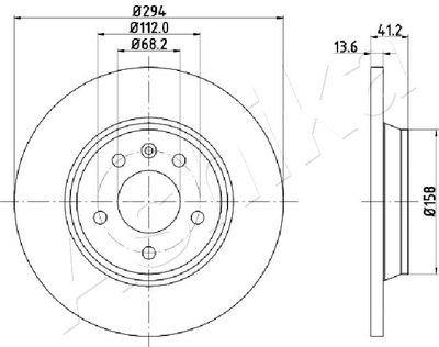 Brake Disc ASHIKA 61-00-0307