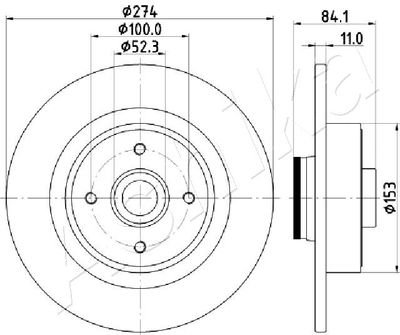 Brake Disc ASHIKA 61-00-0703