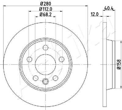 Brake Disc ASHIKA 61-00-0926