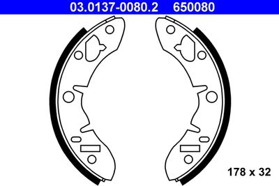 Brake Shoe Set ATE 03.0137-0080.2