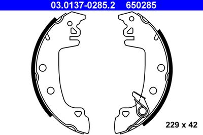 Brake Shoe Set ATE 03.0137-0285.2