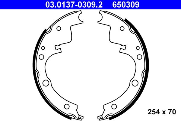 ATE 03.0137-0309.2 Brake Shoe Set