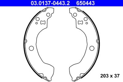 Brake Shoe Set ATE 03.0137-0443.2