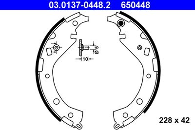 Brake Shoe Set ATE 03.0137-0448.2