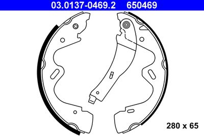 Brake Shoe Set ATE 03.0137-0469.2