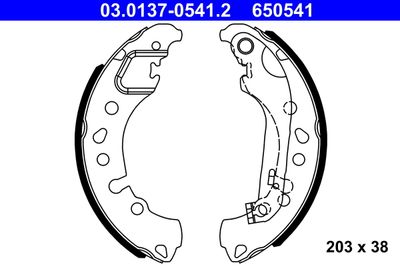 Brake Shoe Set ATE 03.0137-0541.2