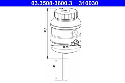 Fluid Reservoir, brake fluid ATE 03.3508-3600.3