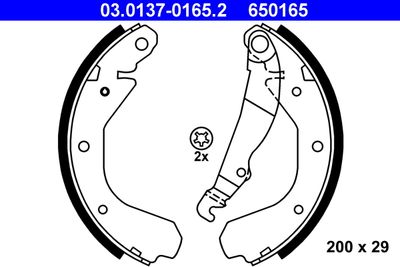 Brake Shoe Set ATE 03.0137-0165.2