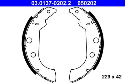 Brake Shoe Set ATE 03.0137-0202.2