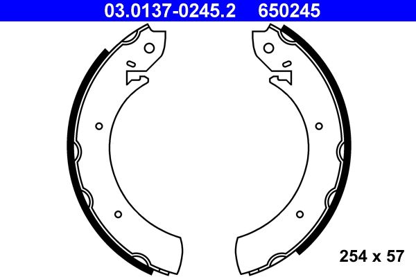 ATE 03.0137-0245.2 Brake Shoe Set