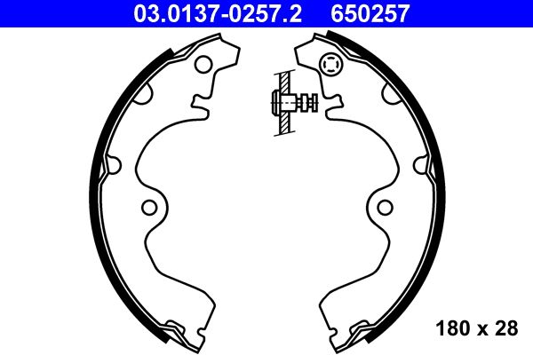 ATE 03.0137-0257.2 Brake Shoe Set