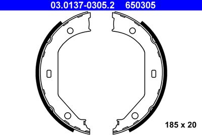 Brake Shoe Set, parking brake ATE 03.0137-0305.2