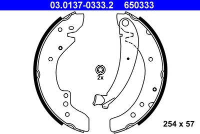 Brake Shoe Set ATE 03.0137-0333.2