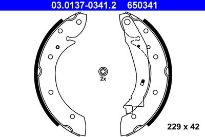 Brake Shoe Set ATE 03.0137-0341.2