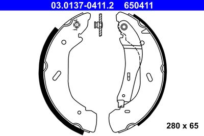 Brake Shoe Set ATE 03.0137-0411.2