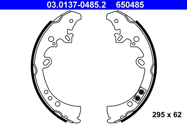 ATE 03.0137-0485.2 Brake Shoe Set