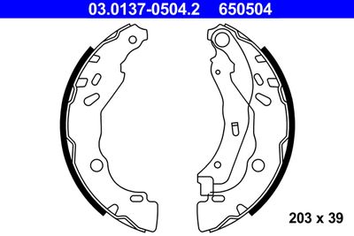 Brake Shoe Set ATE 03.0137-0504.2