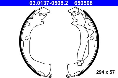 Brake Shoe Set ATE 03.0137-0508.2