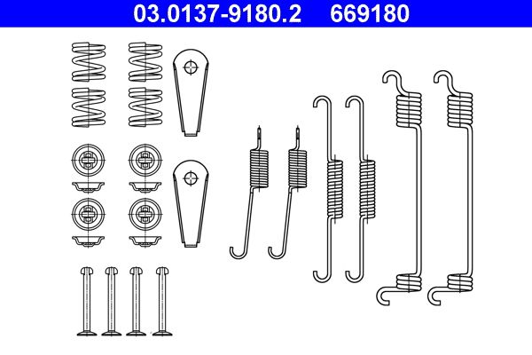 ATE 03.0137-9180.2 Accessory Kit, brake shoes