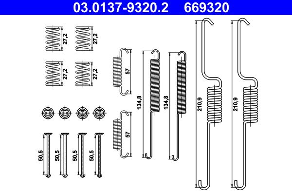 ATE 03.0137-9320.2 Accessory Kit, brake shoes