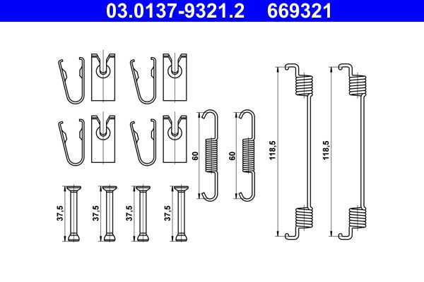 ATE 03.0137-9321.2 Accessory Kit, brake shoes