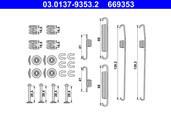 ATE 03.0137-9353.2 Accessory Kit, brake shoes