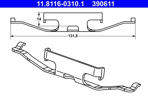 ATE 11.8116-0310.1 Spring, brake caliper