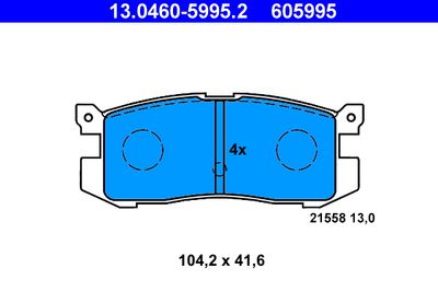 Brake Pad Set, disc brake ATE 13.0460-5995.2