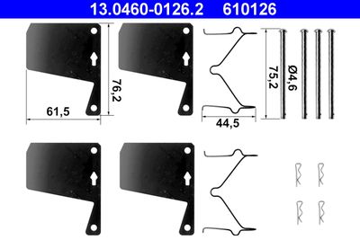 Accessory Kit, disc brake pad ATE 13.0460-0126.2