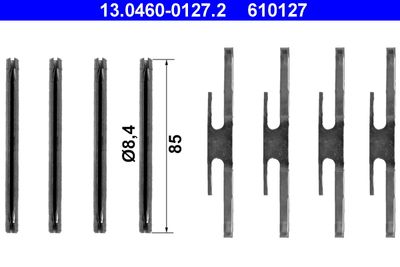 Accessory Kit, disc brake pad ATE 13.0460-0127.2