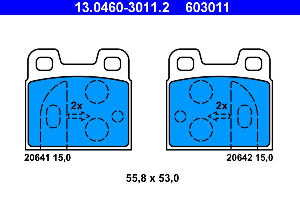 ATE 13.0460-3011.2 Brake Pad Set, disc brake