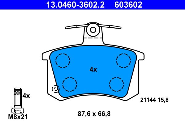 ATE 13.0460-3602.2 Brake Pad Set, disc brake