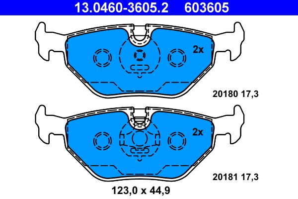 ATE 13.0460-3605.2 Brake Pad Set, disc brake