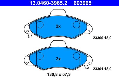 Brake Pad Set, disc brake ATE 13.0460-3965.2