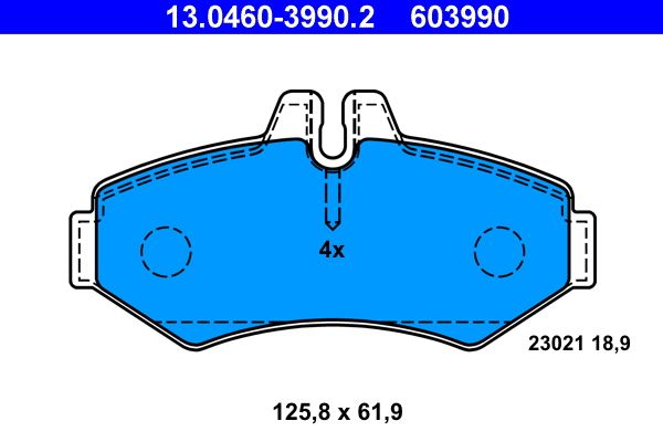 ATE 13.0460-3990.2 Brake Pad Set, disc brake