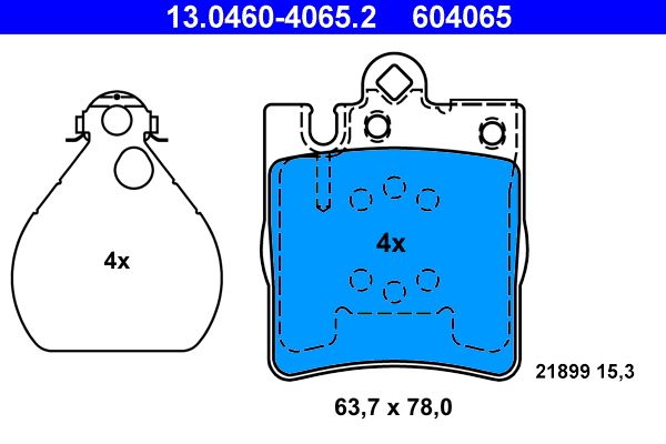 ATE 13.0460-4065.2 Brake Pad Set, disc brake