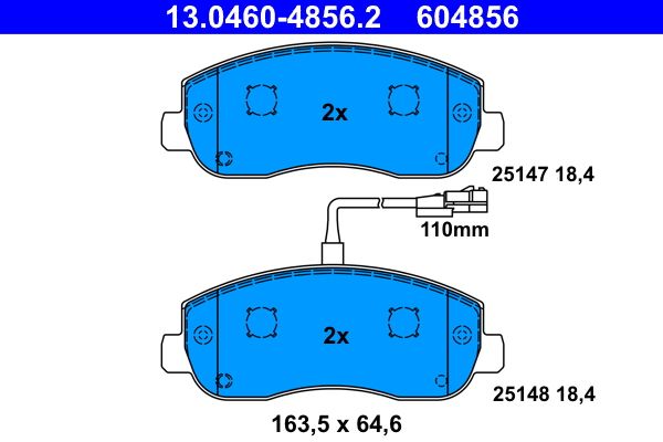 ATE 13.0460-4856.2 Brake Pad Set, disc brake