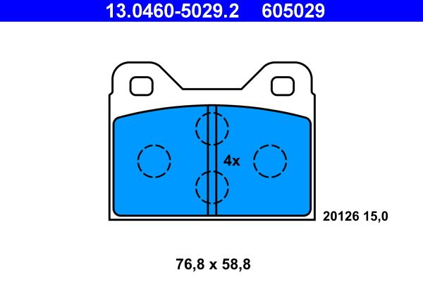 ATE 13.0460-5029.2 Brake Pad Set, disc brake