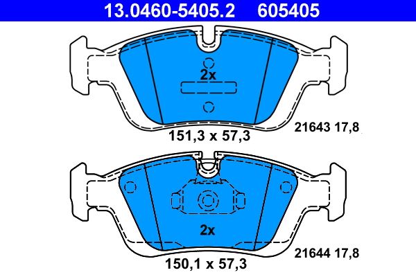 ATE 13.0460-5405.2 Brake Pad Set, disc brake