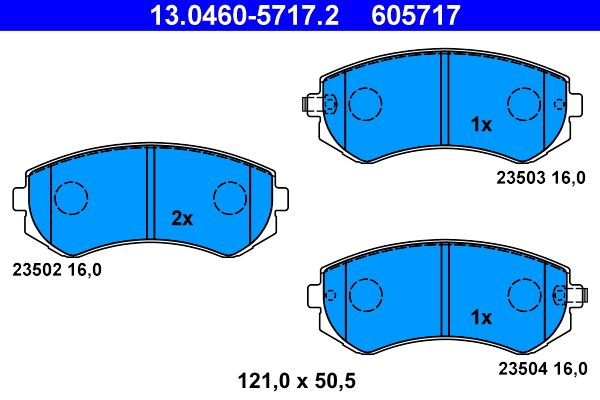 ATE 13.0460-5717.2 Brake Pad Set, disc brake