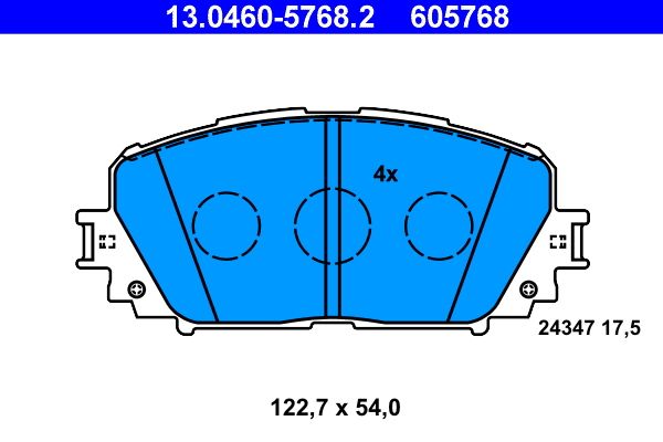 ATE 13.0460-5768.2 Brake Pad Set, disc brake