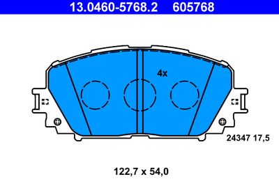 Brake Pad Set, disc brake ATE 13.0460-5768.2